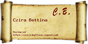 Czira Bettina névjegykártya