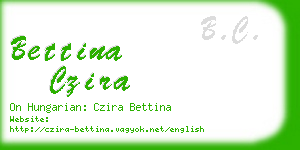 bettina czira business card